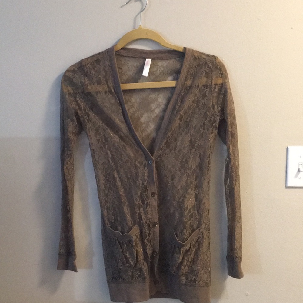 Laced Long sleeve button top